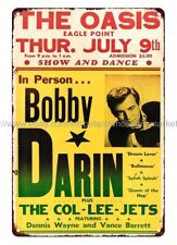 1959 BOBBY DARIN CONCERT POSTER metal tin sign wall cottage farm houses picture