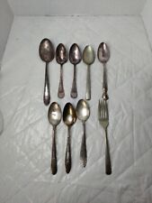Lot Of Vintage Silverplated  Large Serving Spoons All Unique Beautiful picture