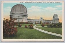 Space & Science~Yerke's Observatory~Williams Bay On Lake Geneva~W.I.~Vintage PC picture