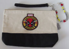 Handmade Zippered Wristlet Pouch Marvel’s DEADPOOL Inspired w/Patch BEADED CHAIN picture