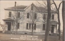 Boys Dormitory Masonic Home Darlington Oklahoma c1910s RPPC Kingfisher Postcard picture