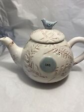 Vintage Ceramic Mudpie Teapot With Blue Bird At The Top picture