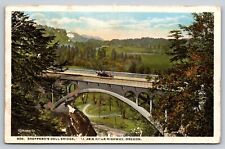 Postcard Oregon Columbia River Hwy Shepherds Dell Bridge 9M picture