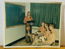 NAVY PILOTS BRIEFING BY COR USN VX-5 COMMANDING OFFICER DON LORANGER VTG picture