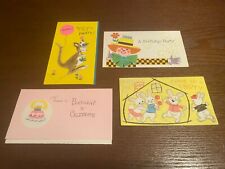 Vintage Greeting Cards- NEW- Journal- Scrapbook- Crafts- LOT#5- BIRTHDAY INVITES picture