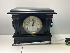 Antique E.N. Welch Eight Day Mantle Clock Black picture