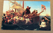 1991 USED POSTCARD - DEPARTURE OF COLUMBUS FROM PALOS IN 1492 PAINTING, LEUTZE picture