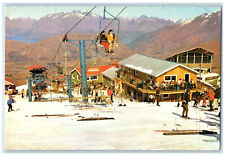 1973 Ski-Fields at Coronet Peak Queenstown New Zealand Posted Postcard picture
