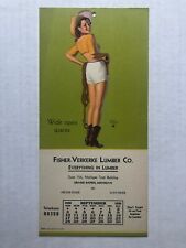 September 1939 Pinup Girl Picture Calendar by Earl Moran Cowgirl w/ Lasso picture