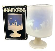 VTG L E Smith Animates Nativity Fairy Lamp Light 1944-E Frosted Glass Votive picture
