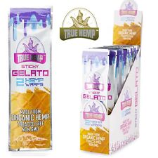 TRUE H. Natural Organic Herbal Wrap Sticky Gelato Full Box 25 Pouch/2 per Pack picture