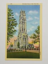 1940's New York City Linen Postcard - Riverside Church, New York City Postcard picture