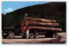 c1960 Douglas Fir Logs Mill Logging Shipment Darrington Washington WA Postcard picture