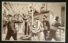 Sinking of the Lusitania TO The Boats Postcard Steamship Illustrated British picture