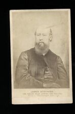 RARE 1800s CDV PHOTO JAMES STEPHENS FENIAN BROTHERHOOD IRISH REPUBLICAN BELFAST picture