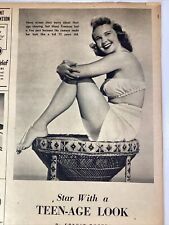 Hollywood Star Mona Freeman Atlanta GA Print Ad 1949 AJC Bikini Mueller Hair picture