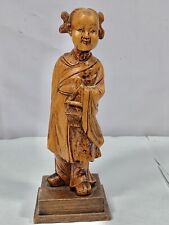 Chinese Boxwood Figure Of Lan Cai he  picture