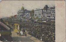 1909 Postcard New Orleans, Louisiana Canal Street Mardi Gras Parade 4923 picture