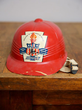 Vintage Chevrolet Soap Box Derby Car Racing Helmet Red Chevy shield torch hat picture