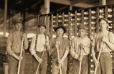 1908 Young Sweepers in a North Carolina Cotton Mill Old Photo 11