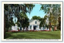 c1920's Windy Hill Manor Aaron Burr Concealed Natchez MS Unposted Trees Postcard picture