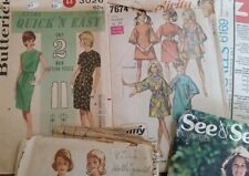 5 AMAZING 1950s 1960s Vintage SEWING PATTERNS Caftan Sheath Pencil Skirt Jeans  picture