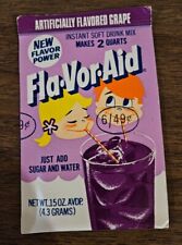 1x Vintage 1970's Fla-Vor-Aid Packet GRAPE NOS Sealed - Jonestown picture