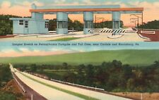 near Carlisle & Harrisburg, PA, Turnpike & Toll Gate, Vintage Postcard a9330 picture