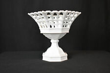 Antique19th Century Old Paris Porcelain Reticulated Compote picture