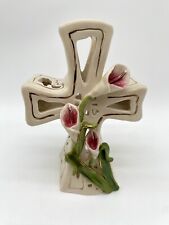 Blue Sky Clayworks Cross Calla Lily Easter Tealight Holder by Heather Goldminc picture