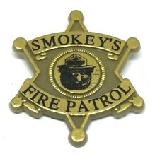 Smokey’s Fire Patrol Bear Pin Lapel Badge Fight Forest Fires Plastic Smokey [P1] picture
