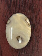 Vintage Polished Wyoming Flower Agate Cabochon 24 x 18 Oval Stone picture