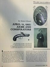 1966 Weapons Used By the Lincoln Conspirators John Wilkes Booth illustrated picture