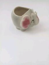 Small Vintage Ceramic Baby Elephant  Planter Container CA Pottery USA picture
