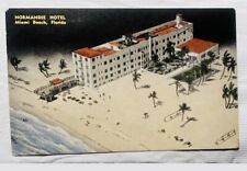 Normandy  Hotel Miami FL Postcard Hand Ball Solaria  Private Beach 1952 Postcard picture