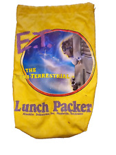 Rare E.T The Extra Terrestrial 1982 vtg Aladdin Lunch Packer lined Cloth tie Bag picture