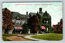 Cleveland Ohio RESIDENCE OF MAYOR TOM L JOHNSON c1908 Vintage Souvenir Postcard picture
