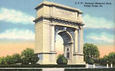 Postcard PA Valley Forge National Memorial Arch 1946 Linen Vintage PC J735 picture