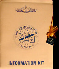 (8) 1980s US NAVY SUBMARINE USS HYMAN G. RICKOVER SSN-709 INFORMATION KIT ITEMS picture
