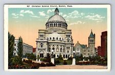 Boston MA-Massachusetts, Christian Science Church, Religion, Vintage Postcard picture