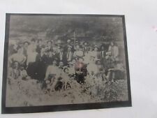 Large Original Old Vintage Antique Tin Type Photo Outdoor Family Picture 1800's picture
