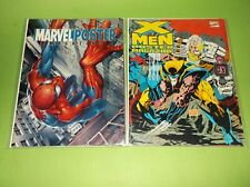 Marvel Poster Magazine Lot of 2 Issues X-Men Spiderman Wolverine 1992 2000  picture