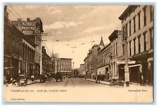 1906 Main St. Looking West Champaign Illinois Raphael Tuck Sons Vintage Postcard picture