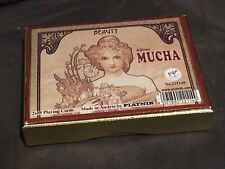 Vintage Playing Cards Set x2 Piatnik Princezna Hyacinta Mucha BEAUTY Austrian picture