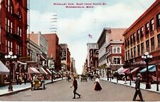 Postcard, Minneapolis, 1916, Nicollet Ave., East from 9th, Vintage Autos, Posted picture