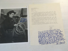 Ben Johnson, famous cowboy actor, signed photo with great content letter picture