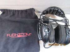 FlightCom Blackhawk Model 50X Aviation Headset Mono/Stereo Volume Control w/Bag picture