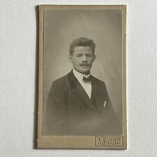 Antique CDV Photograph Charming Mature Man Mustache Uznach Switzerland picture