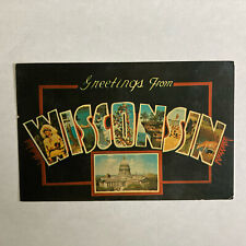 Postcard Greetings from Wisconsin Large Letter Postcard 1960’s picture