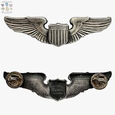 ✬LUX✬ WWII US. ARMY AIR CORPS PILOT WINGS BADGE LUXENBERG NEW YORK STERLING WW2 picture